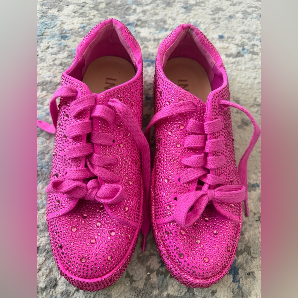 INC International Concepts Fuchsia Rhinestone Sneakers